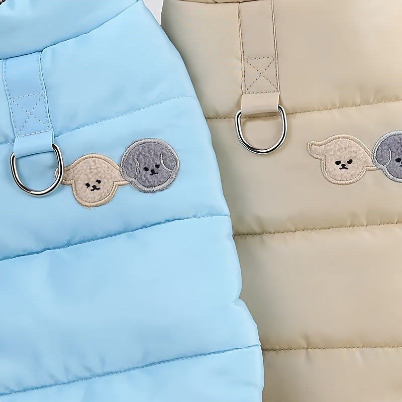 Dog Winter Clothes, Puppy Warm Jacket, Pet Coat For Small Medium Dogs With D-ring Vest Costumes