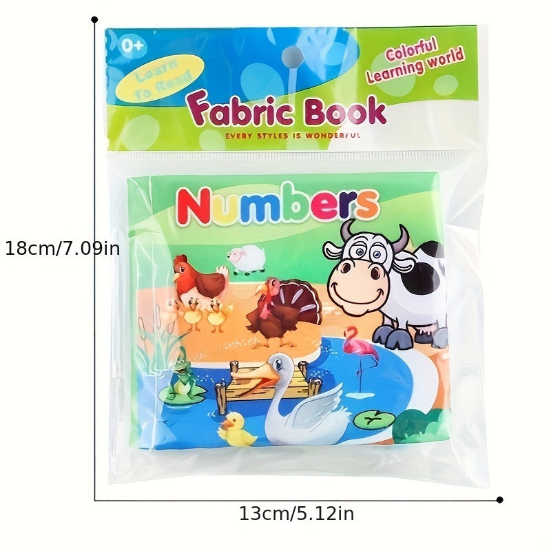 A Set Of 6 Cloth Book Baby Cloth Books Set, Wild Animal Cloth Book, Sea Animal Cloth Book, Fruit Cloth Book, Food Cloth Book Ocean Cloth Book, Character Cloth Book, Early Education Baby Toy Soft Book