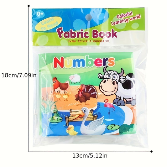 A Set Of 6 Cloth Book Baby Cloth Books Set, Wild Animal Cloth Book, Sea Animal Cloth Book, Fruit Cloth Book, Food Cloth Book Ocean Cloth Book, Character Cloth Book, Early Education Baby Toy Soft Book
