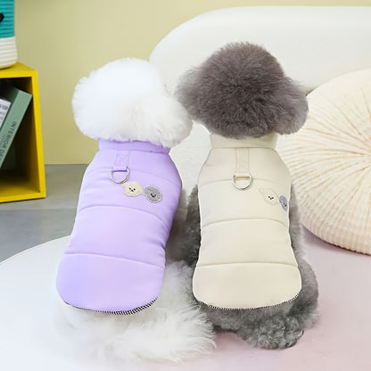 Dog Winter Clothes, Puppy Warm Jacket, Pet Coat For Small Medium Dogs With D-ring Vest Costumes